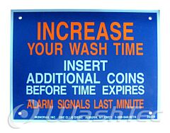 SIGN INCREASE YOUR WASH TIME