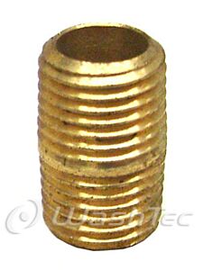 NIPPLE BRASS CLOSE 1/4 NPT, 1/4M x