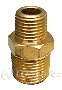 NIPPLE BRASS HEX 3/8M X 1/4M NPT, C