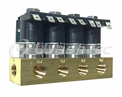 SOLENOID VALVE NC 1/4" 24VAC 4BAY GINSAN