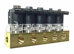 SOLENOID VALVE NC 1/4" 24VAC 5BAY GINSAN