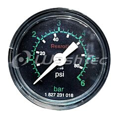 PRESSURE GAUGE 0-6 BAR G1/8" SCALE 0-10