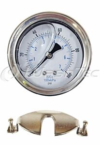 PRESSURE GAUGE 0-100PSI PANEL-MT GINSAN