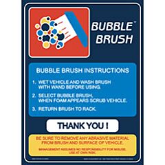 SIGN-SELF SERVE BAY - BUBBLE BRUSH   MET