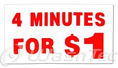 DECAL 4 MINUTES FOR $1 - 47mm(H) X 87mm(