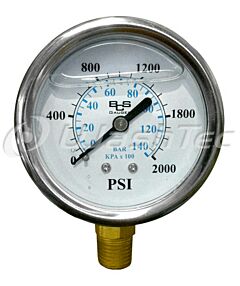 PRESSURE GAUGE - 1/4 BOTTOM MOUNT 0-2