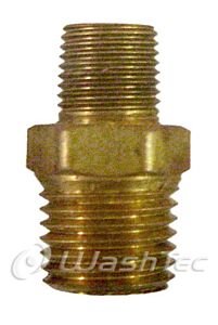 NIPPLE BRASS HEX 1/4M X 1/8M NPT,